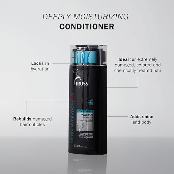 Truss ULTRA HYDRATION PLUS CONDITIONER - FOR EXTREMELY DRY, DAMAGED HAIR, INTENSIVE REPAIR, HYDRATION, RESTORES ELASTICITY, COLOR PROTECTION, ANTI-FRIZZ CONDITIONER, IDEAL FOR ALL HAIR TYPES & TEXTURE - Image 3